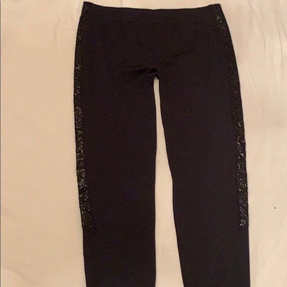 NWOT bebe black leggings with black sequins - Picture 9 of 10